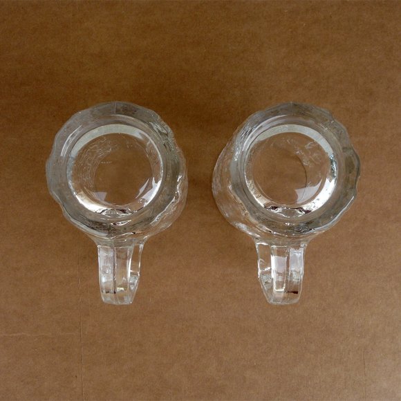 MCM Brutalist Studio Nova Frostfire glass mugs by Hoya, 2 pcs, made in Japan - Picture 8 of 10